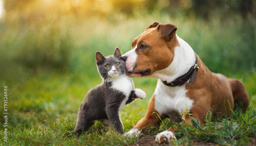 Cross-Species Companions: A Touching Moment of Canine and Feline Camaraderie
