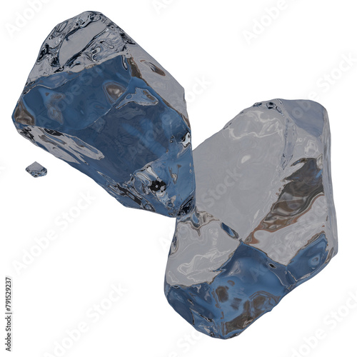 ice shards 3D png real