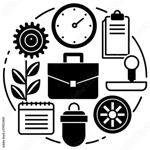 Icon set for a productivity minimal - Vector - Vector art - Vector illustration - Vector design - Latest Vector - Ultimate Vector - Premium Vector - Vector pro - Premium illustration