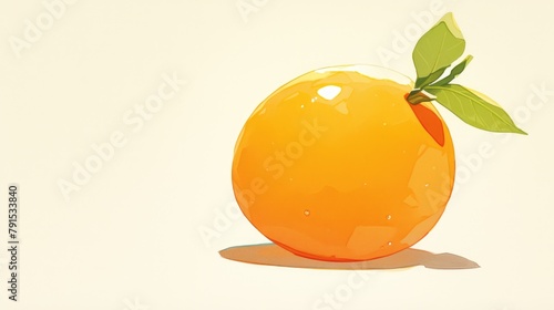 Presenting a playful illustration of a fresh jocote fruit on a clean white backdrop photo