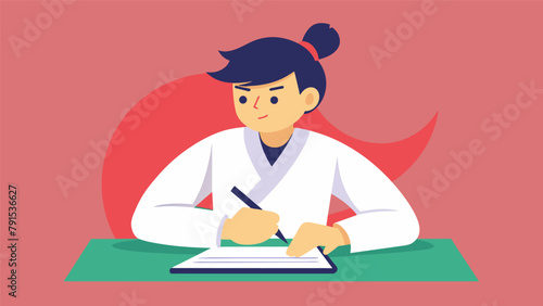 As part of their belt exam students are required to write an essay on the importance of respect in martial arts highlighting the