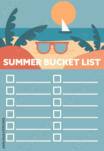 Summer basket list, Wishlist background.
