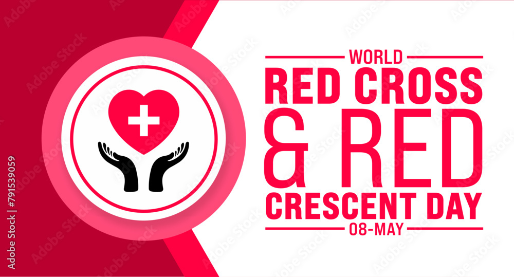 8 May World Red Cross and Red Crescent Day background template. Holiday ...