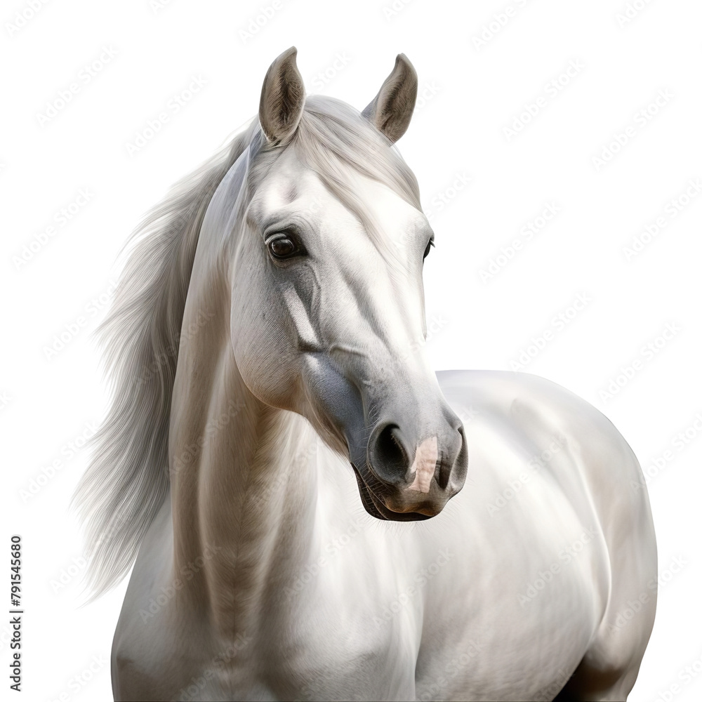 Beautiful Stellar Horse Isolated On White Backgorund Beautiful Stellar Horse Isolated On White Backgorund