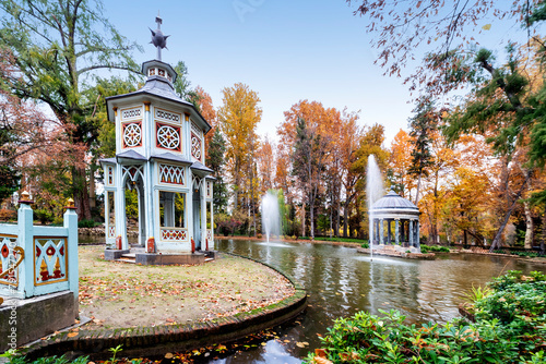 Fall in The Chinese Pond. The Prince Garden. Aranjuez. Madrid. Spain. Europe. photo