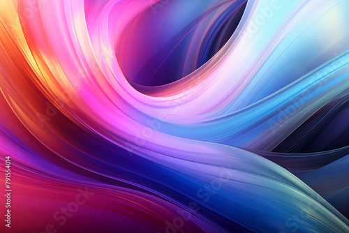 Abstract background  flowing multi-colored threads of light