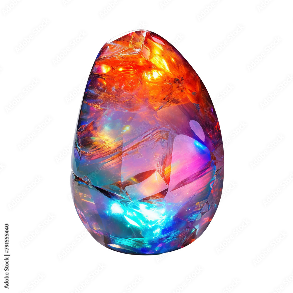 Beautiful Opal Isolated On White Background Beautiful Opal Isolated On White Background