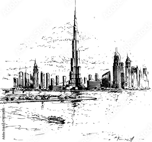 Sketched Dubai Skyline, Artistic Impressions