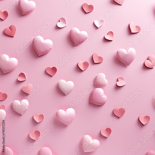 pink hearts pattern scattered across the surface, creating an adorable and festive background for Valentine's Day