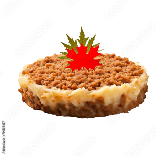 Tasty Rappie Pie Isolated On White Background photo