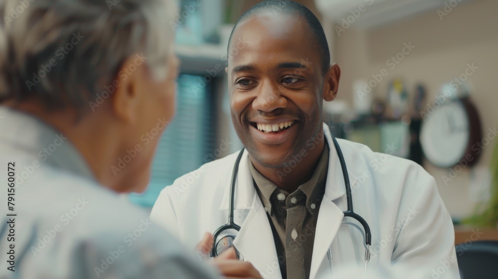 Smiling Doctor Consulting Patient Smiling Doctor Consulting Patient