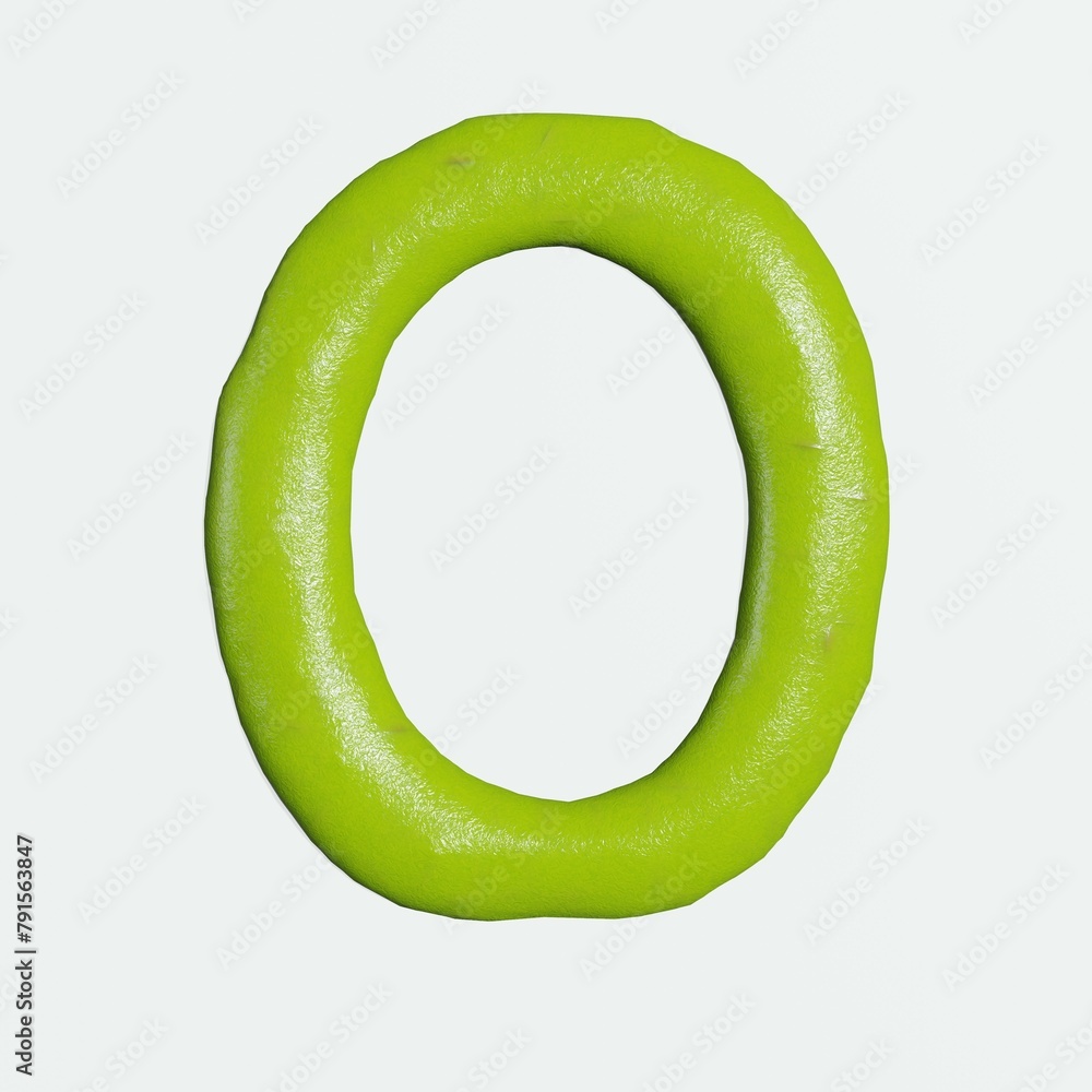 3d render of isolated wasabi numbers on white background 3d render of isolated wasabi numbers on white background
