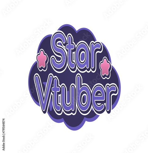 VTuber logo star. Logo Star Version. editalbe vector © Stream Skins