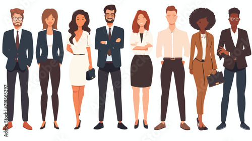 Business people avatars. Vector cartoon illustration