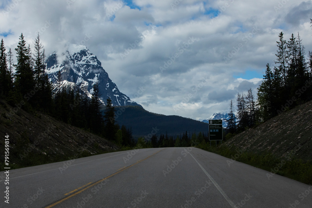 Fototapeta premium Summer landscape in Jasper National Park, Canada