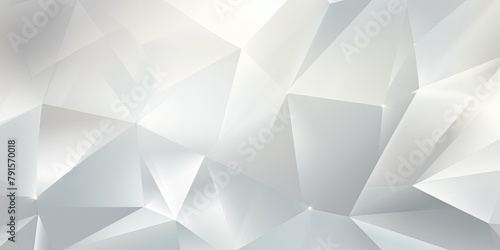 Silver abstract background with low poly design, vector illustration in the style of silver color palette with copy space for photo text or product, blank 