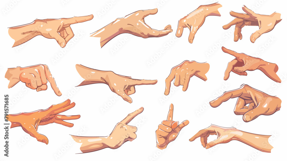 Collection of Woman Naturalistic Hands showing differ