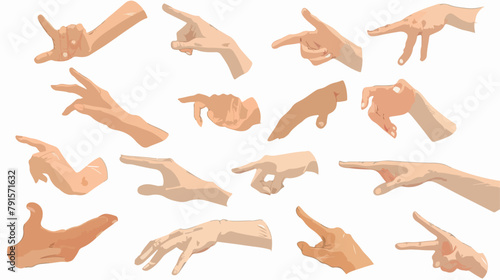 Collection of Woman Naturalistic Hands showing differ