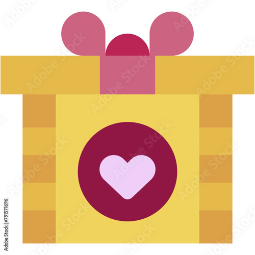 gift, present, suprise, valentine day, love and romance Icon