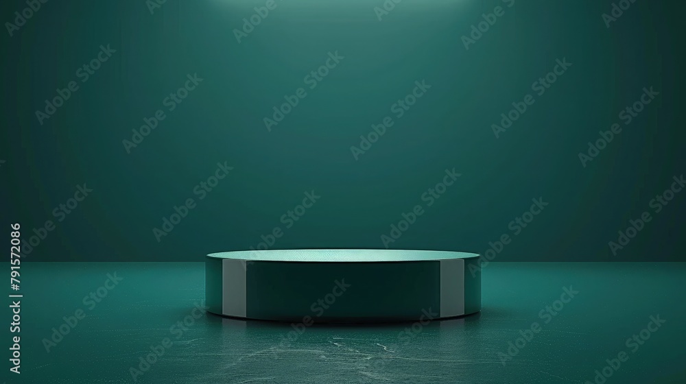 Minimalist Green Podium for Product Showcase Minimalist Green Podium for Product Showcase