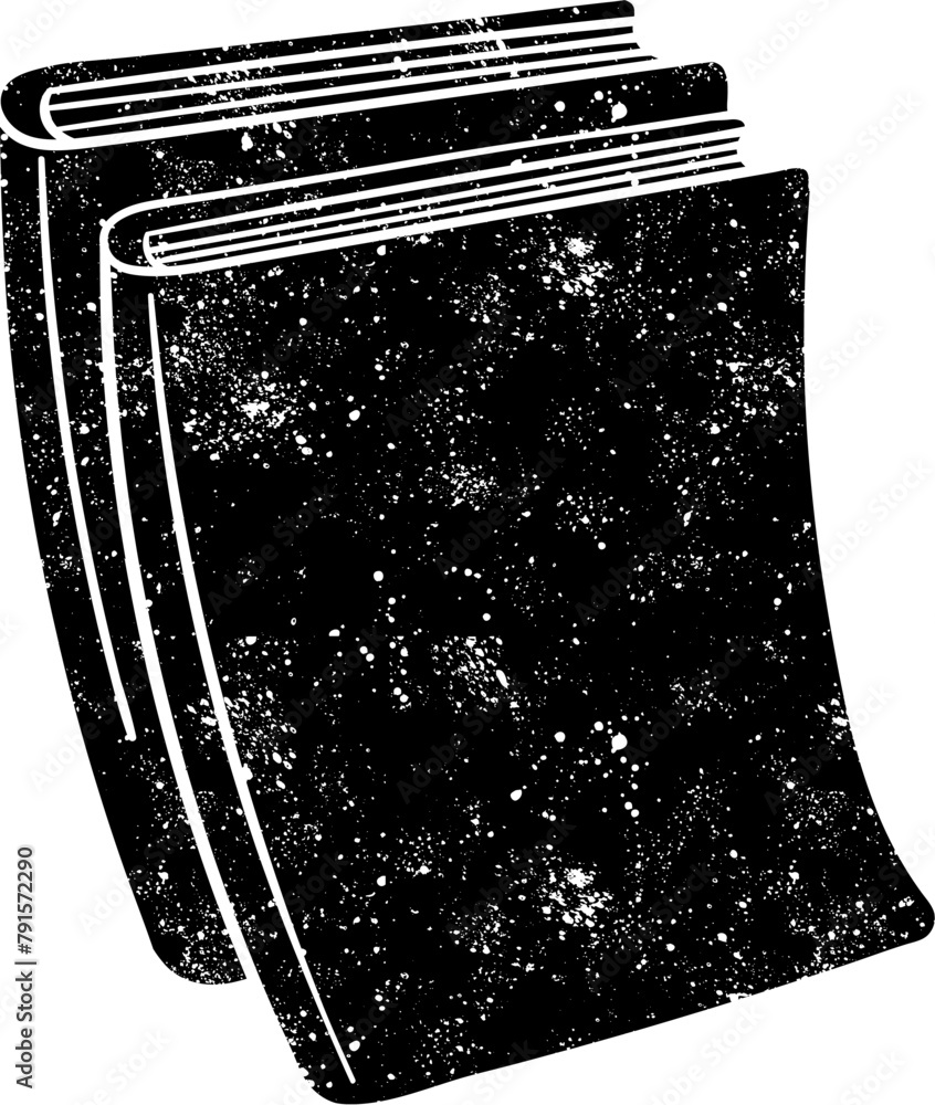 Rustic grunge black and white book doodle Rustic grunge black and white book doodle