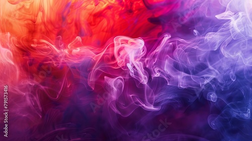 Clean purple and red smoke billowing gracefully against a backdrop, creating a visually captivating image
