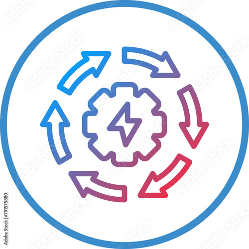 Recycle Energy Icon Style