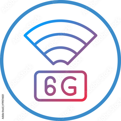 6G Network Icon Style