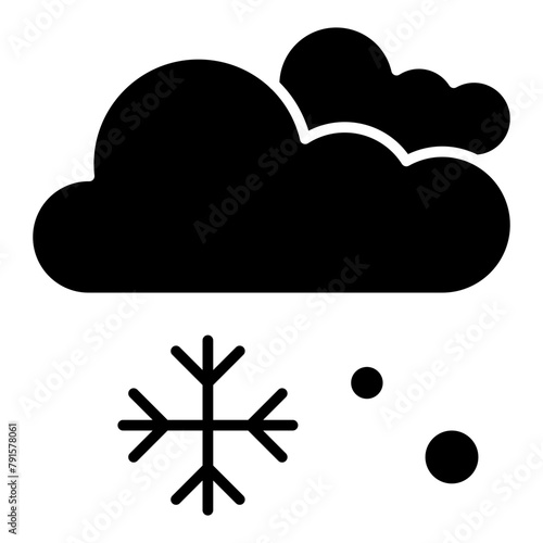weather, cloud, snow fall, winter, snow flake Icon