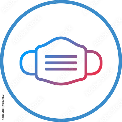Face Mask Icon Style