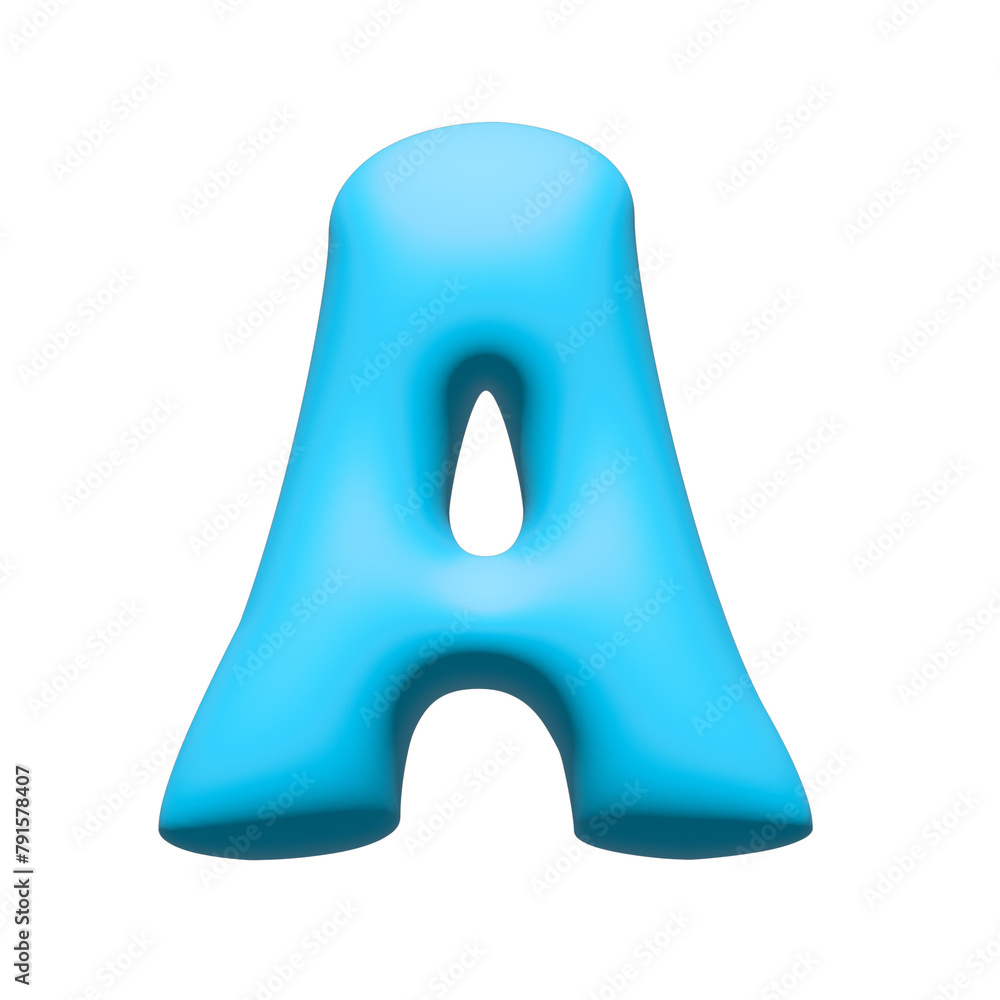 Fototapeta premium Lettre A en 3D avec relief 