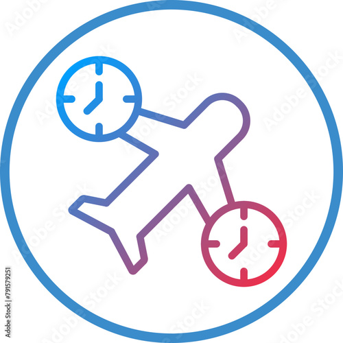 Jet Lag Icon Style