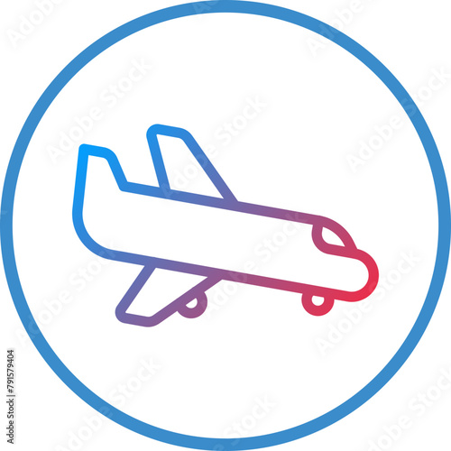 Domestic Flight Icon Style