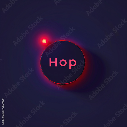 Red button on the wall with the text 