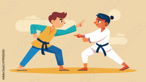 As they spar two students communicate without words each knowing the boundaries and expectations of the other a testament to their discipline.
