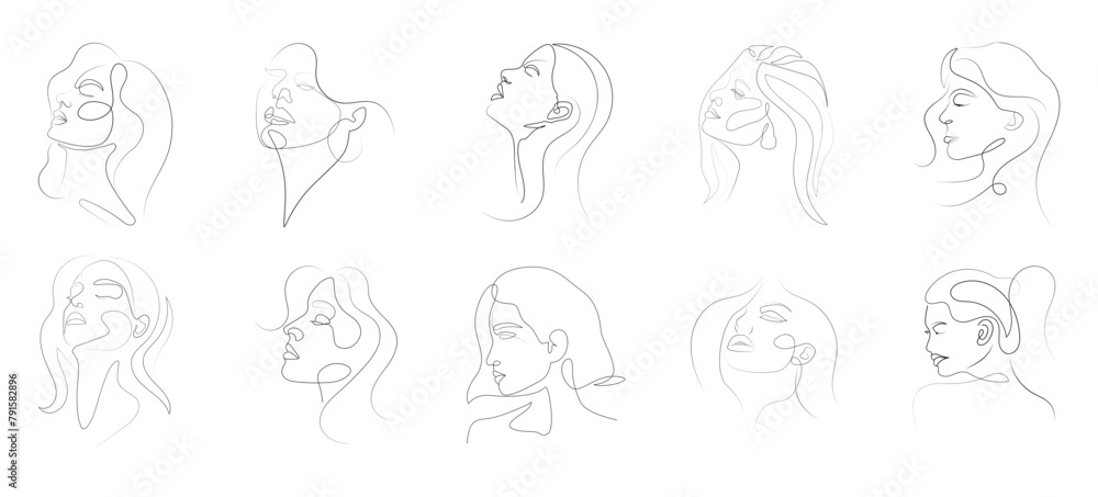 Woman Line Art Bundle Woman Line Art Bundle