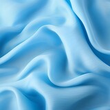 Sky Blue linen fabric with abstract wavy pattern. Background and texture for design, banner, poster or packaging textile product. Closeup. with copy space 