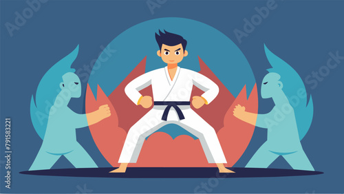 A person with a fear of confrontation using martial arts training to build confidence and learn how to protect themselves if needed without the