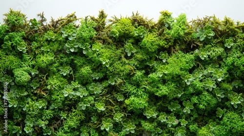 Nature s Vibrant Carpet  Green Moss in Vivid Isolation Generative AI