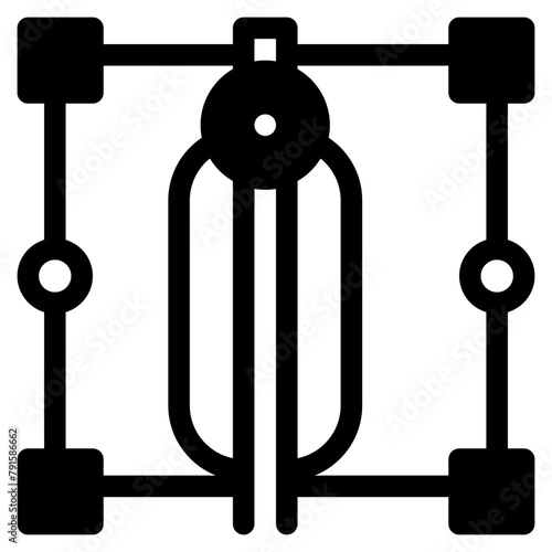 Vector Icon for design, artwork, divider, compass drawing, drafting