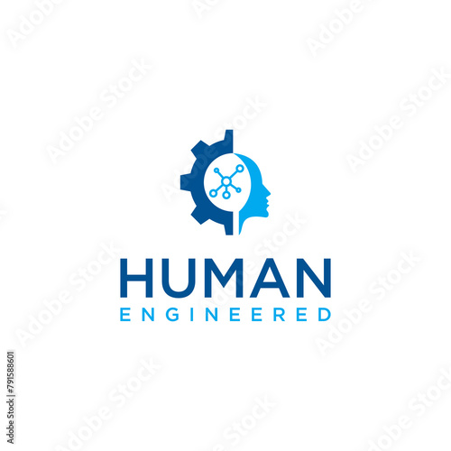 human engineering logo with a simple concept