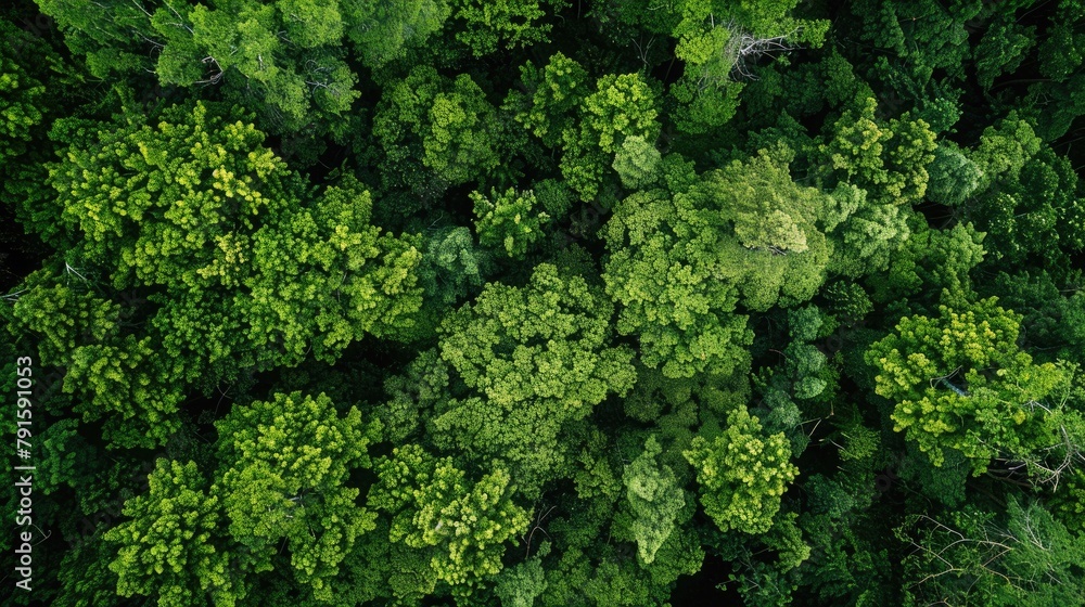 Healthy Green Trees in Nature