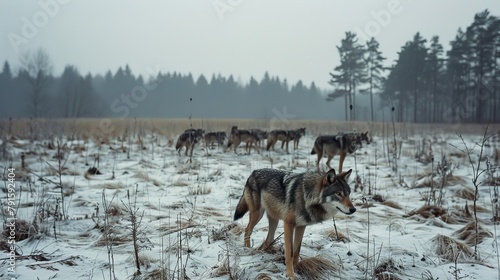 Wolf Pack in Brandenburg Countryside