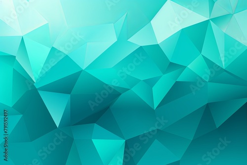Turquoise abstract background with low poly design, vector illustration in the style of turquoise color palette with copy space for photo text or product