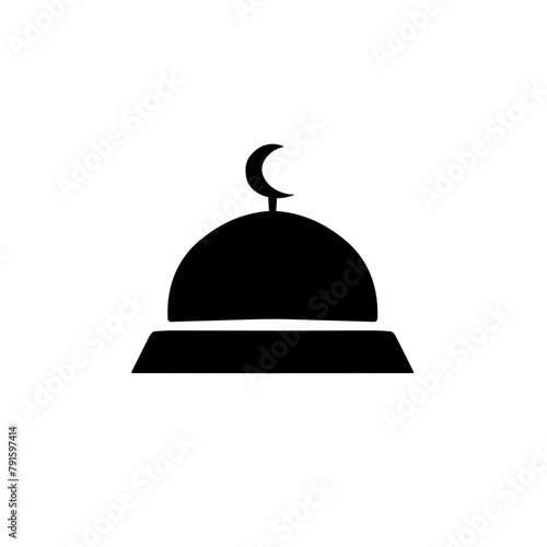 silhouette of the mosque dome