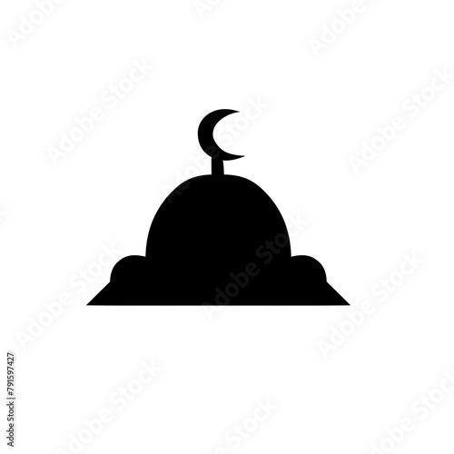 silhouette of the mosque dome