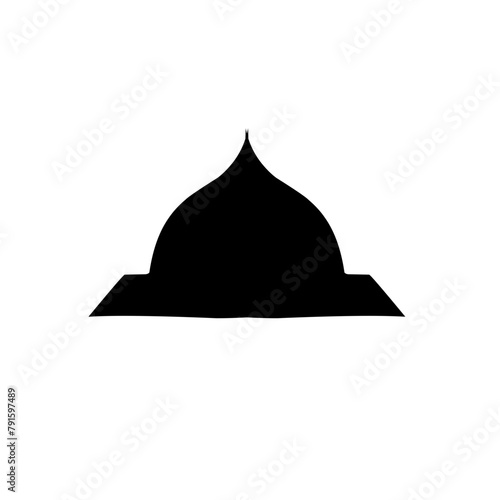 silhouette of the mosque dome
