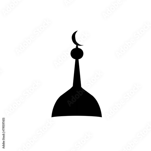 silhouette of the mosque dome