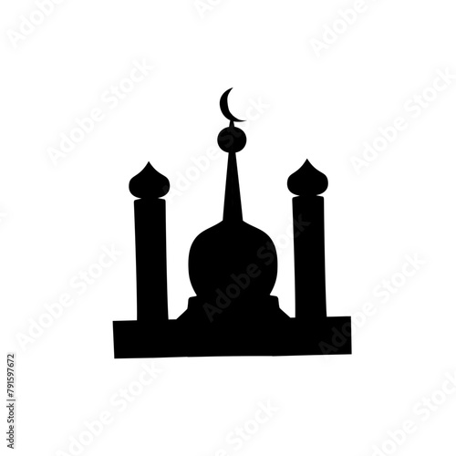 silhouette of the mosque dome