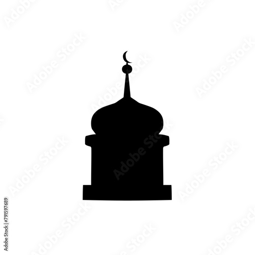 silhouette of the mosque dome